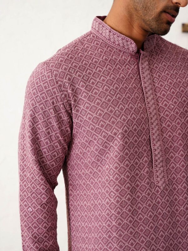 Ethnic Motifs Embroidered Sequinned Kurta - Image 2