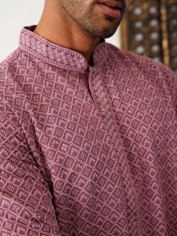 Ethnic Motifs Embroidered Sequinned Kurta - Image 6